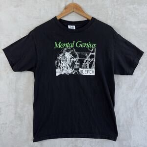 Bleach USA Men's T Shirt Einstein Mental Genius Size Medium Streetwear Rare